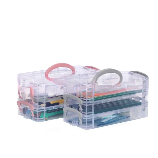 透明収納ボックスプラスチック収納学生寮化粧品ジュエリー文具分類ボックス積み重ね可能